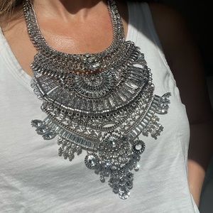 Crystal Statement bib necklace